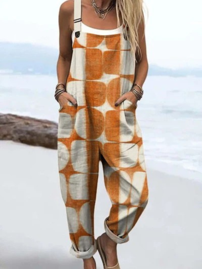Ava – Abstract Art Print Jumpsuit