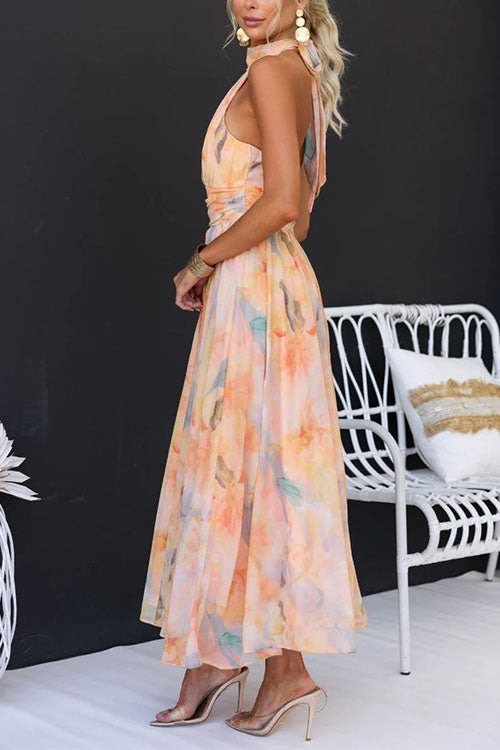 Aurora - Watercolor Maxi Dress